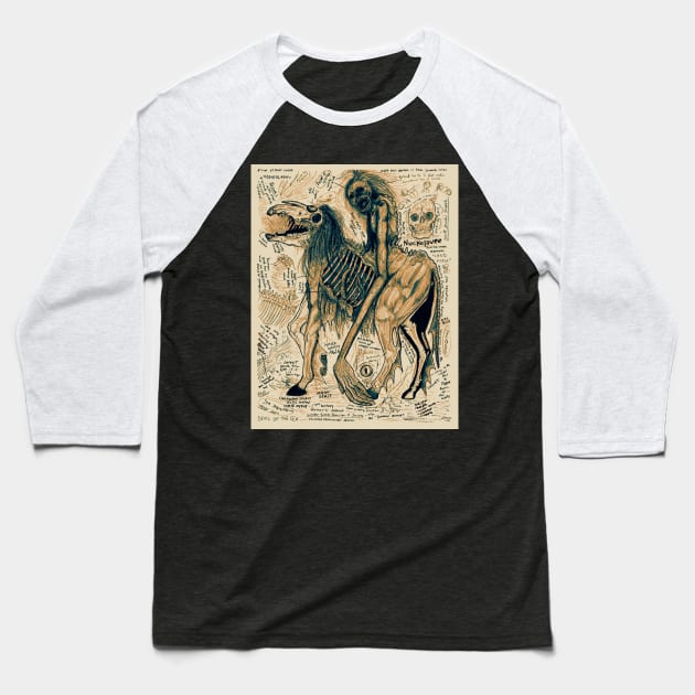 Nuckelavee - Wilting Baseball T-Shirt by Ballyraven